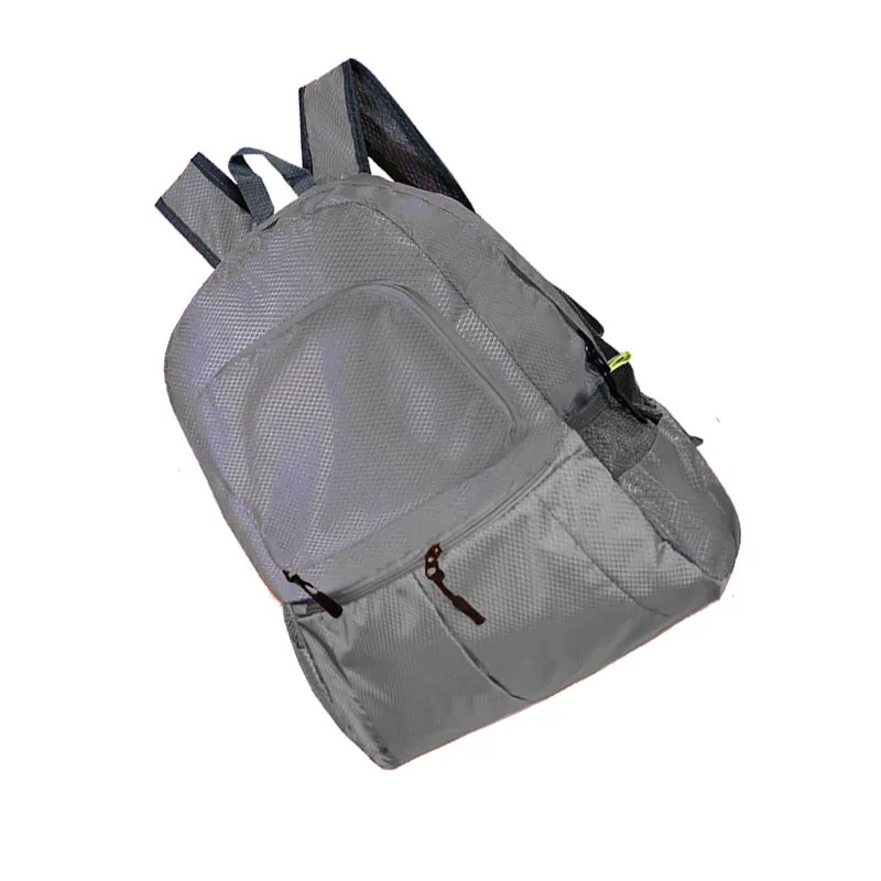 INF Lättviktig Hopfällbar Ryggsäck, Vattenavvisande Resedagsäck för Vandring L Grå