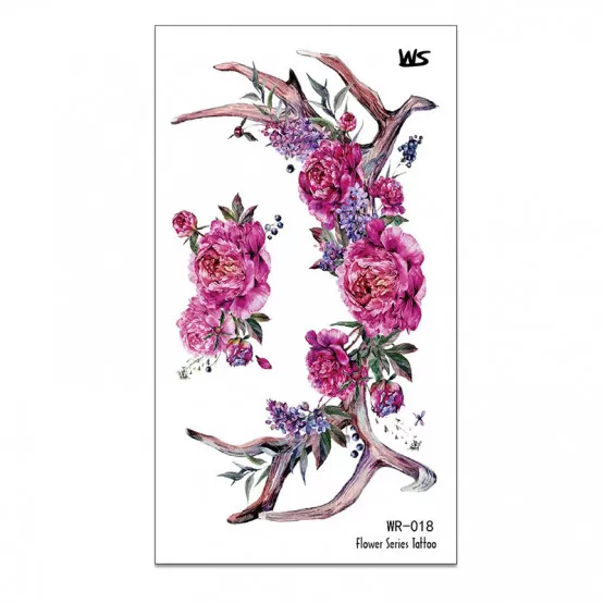 INF Blommig tillfällig tatuering A
