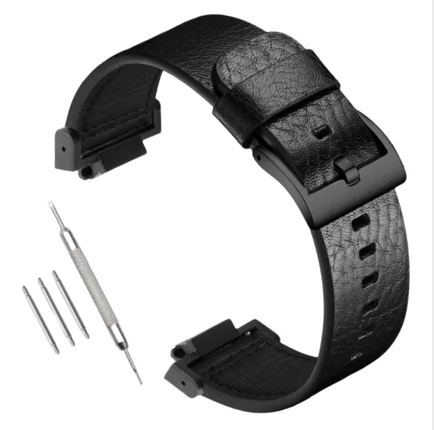 INF Klockarmband i äkta läder för Casio G-SHOCK DW-5600/GWB5600/GA-2100 Svart + Svart