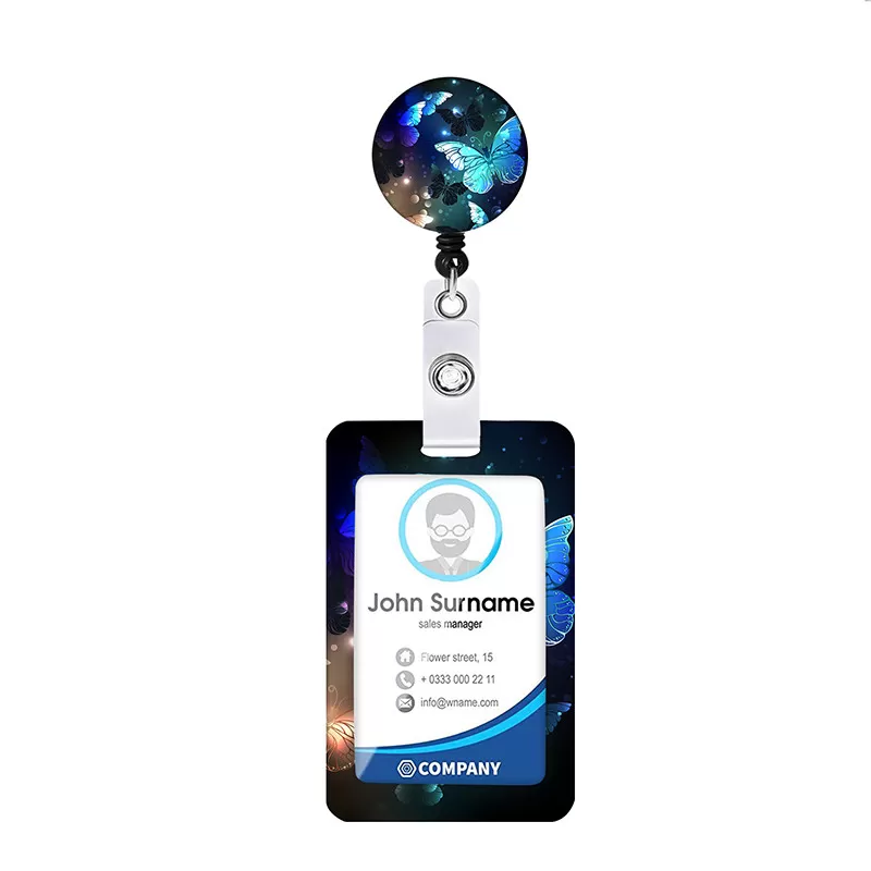 INF Söt sengångare ID-korthållare med utdragbar jojo Modell 3