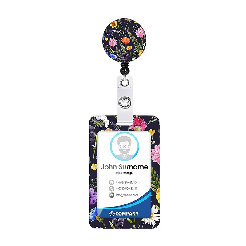 INF Söt sengångare ID-korthållare med utdragbar jojo Model A06