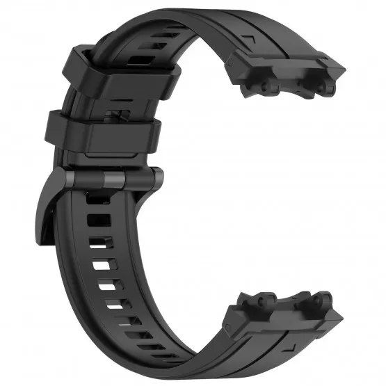 INF Förtjockat spänne silikon klockarmband för Amazfit T-Rex 2/3 - Svart