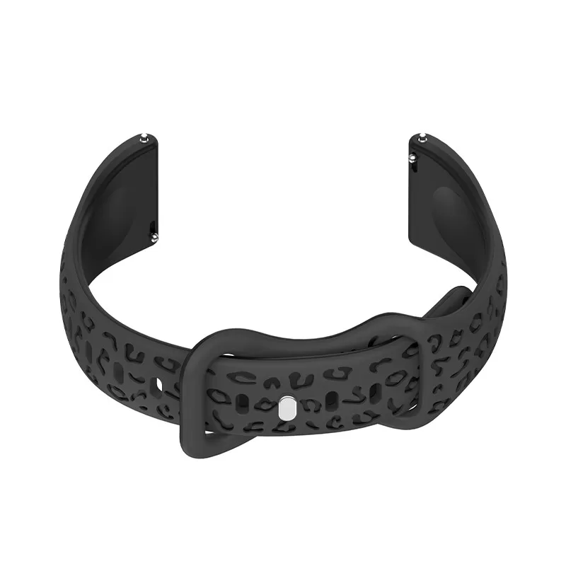 INF Grått och svart silikonklockarmband - 18 mm