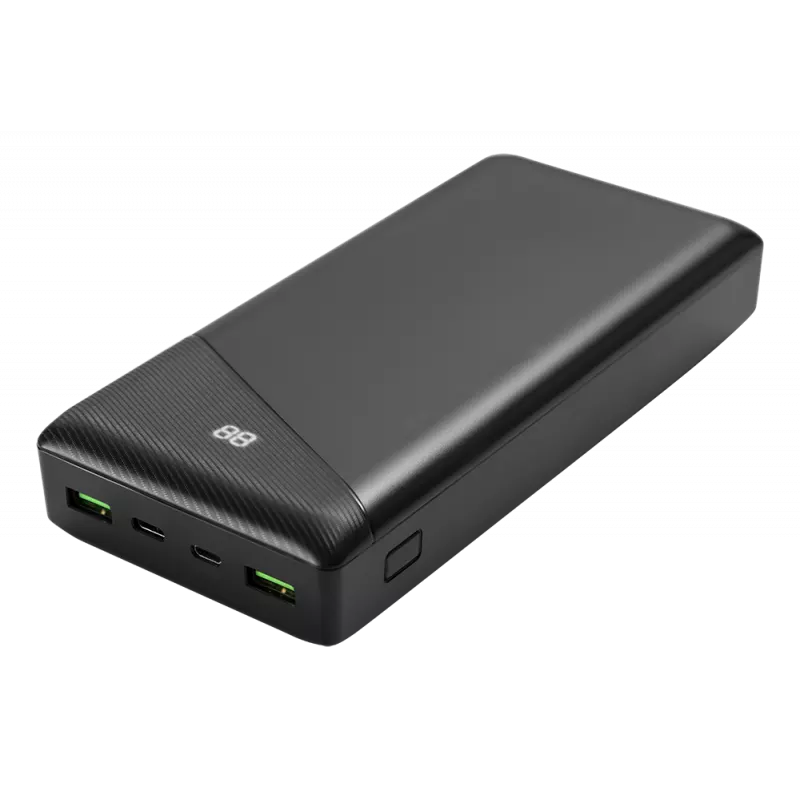 deltaco Power bank 30 000 mAh 1x USBC 2x USBA Fast charge 111 Wh