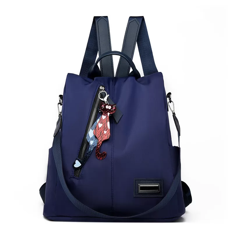 INF Snygg koreansk mode ryggsäck för kvinnor Blå