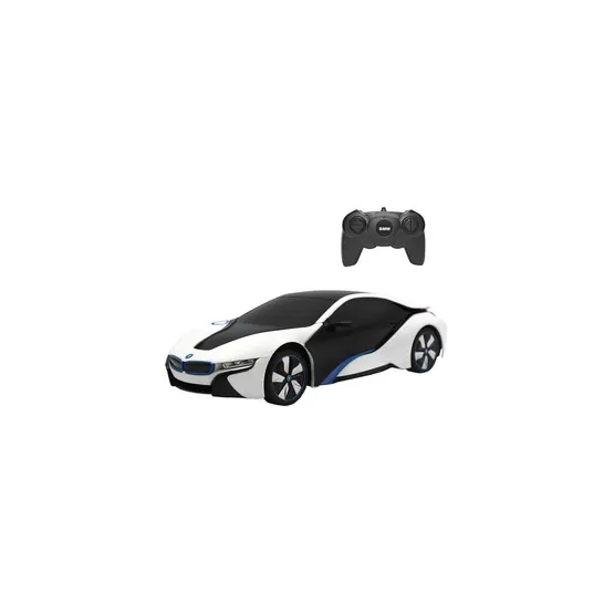 RASTAR R/C 1:24 BMW i8 fjärrstyrd bil- UV-känslig (vit och gul)