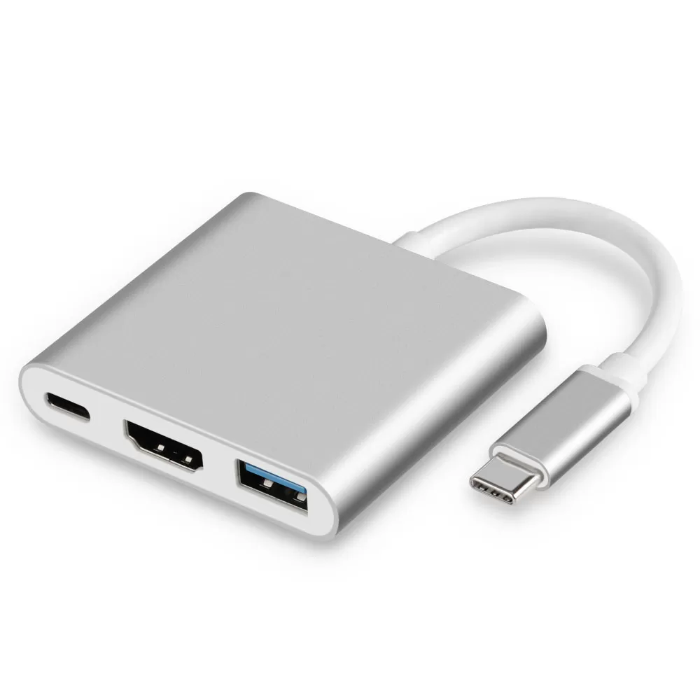 INF 3-i-1 USB-C-hubb med HDMI, USB 3.0 och PD-laddning