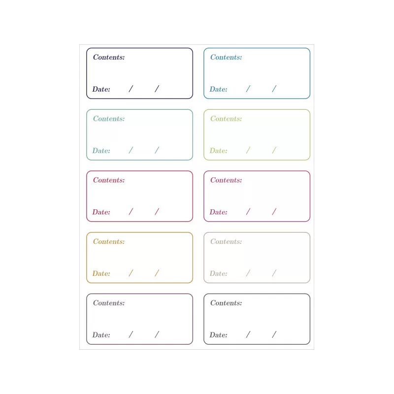 INF Färgglada datumetiketter (20 st) - HMRQ3