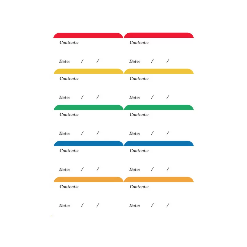 INF Färgglada datumetiketter (20 st) - HMRQ2