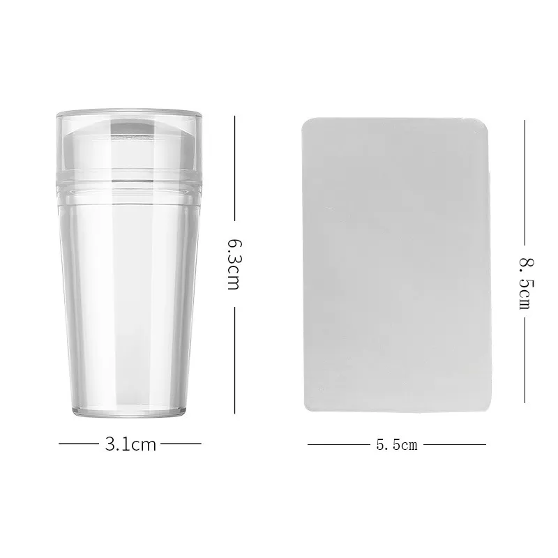 INF Genomskinlig geléstans för naglar med skrapa - 2,8 cm