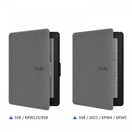 INF Grått surfplattefodral för Kindle Basic Fabric Modell 7