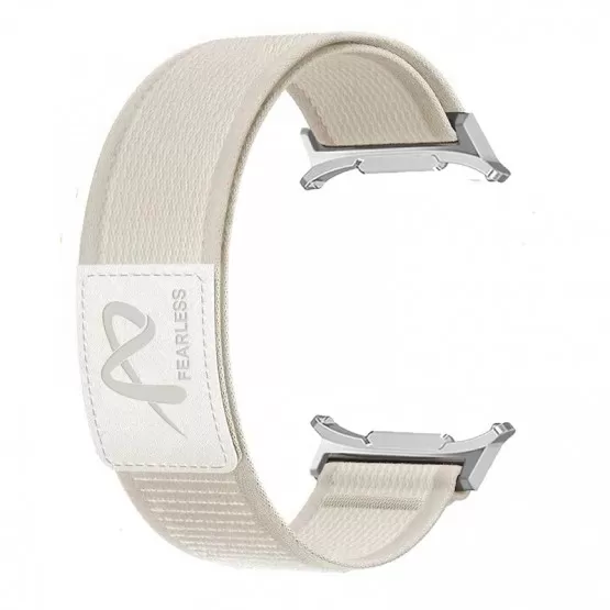 INF Nylonflätad klockarmband för Samsung Galaxy Watch Ultra 47mm - Krämig vit
