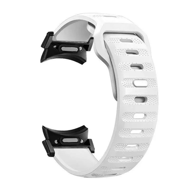 INF Galaxy Watch 6/5/4 Armband - Snabbkoppling Silikon Svart + Vit