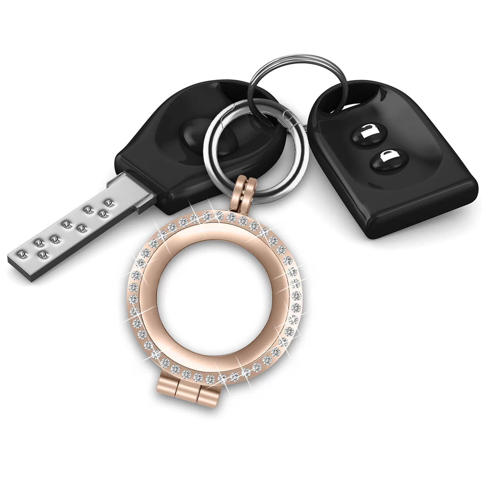 INF Roséguld AirTag-fodral, skyddande zinklegeringskåpa för Apple AirTag Tracker