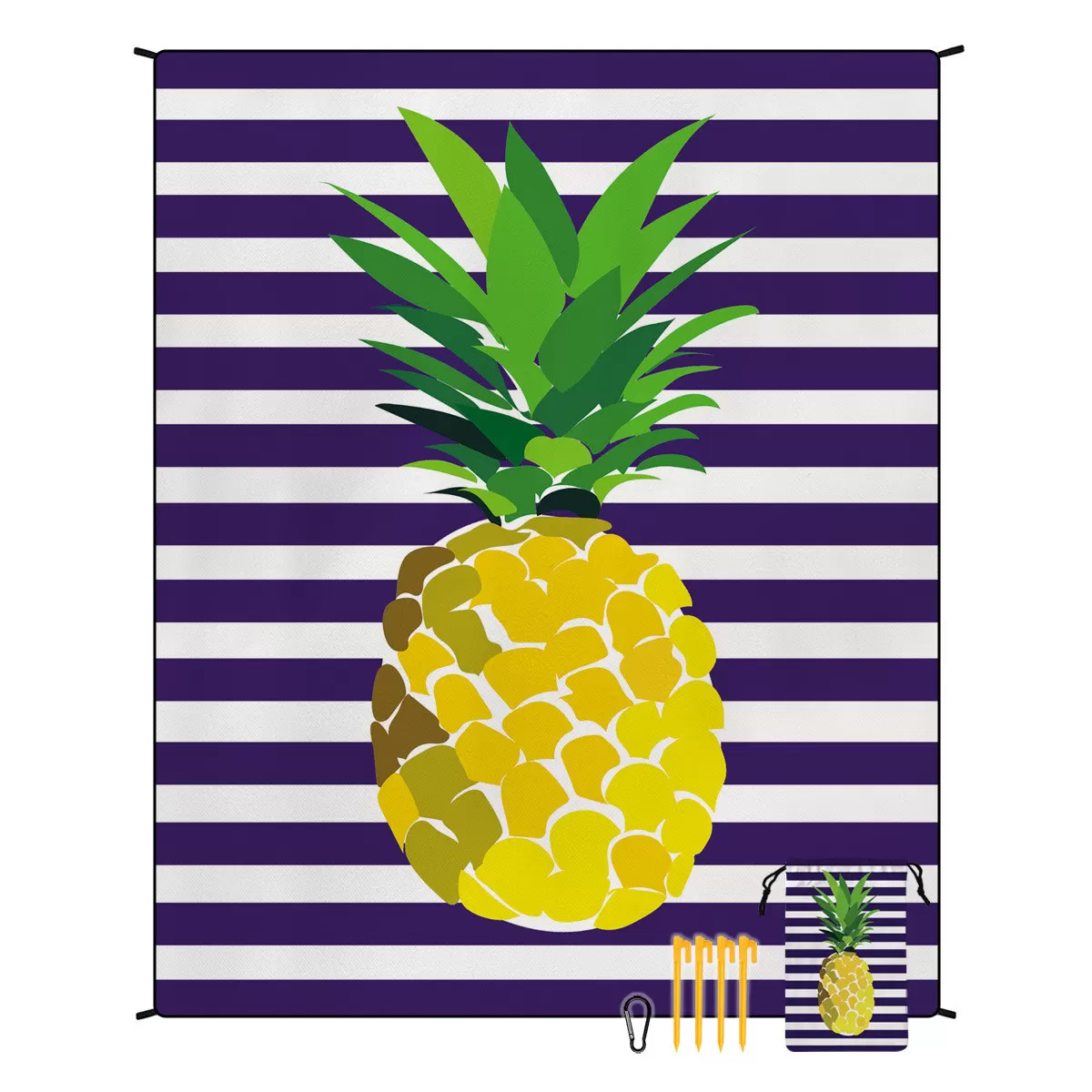 INF Extra stor strandfilt för picknick och camping - Snabbtorkande och vattentät Model 5