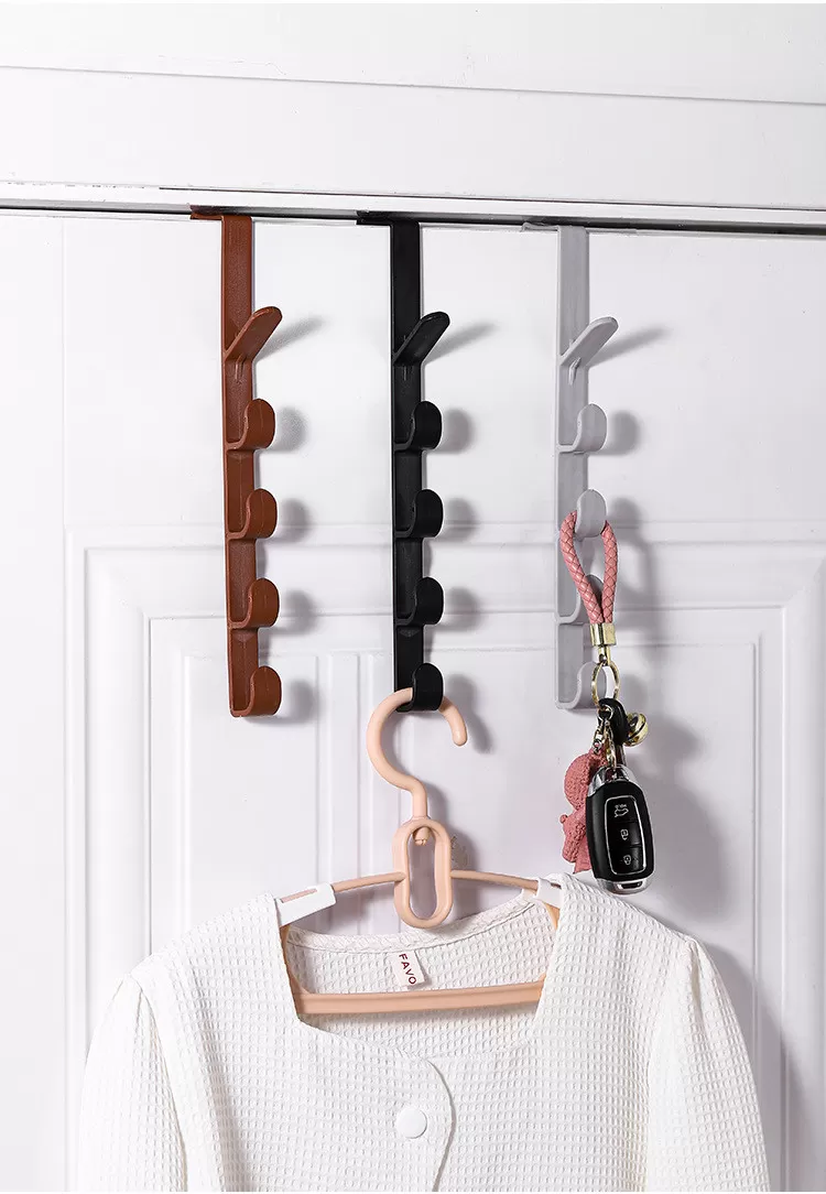 INF 2-pack överdörrskrokar, platsbesparande förvaringslösning Svart