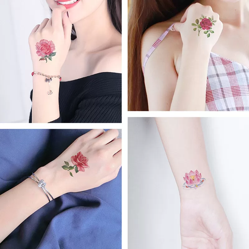 INF Paket med 10 ark tillfälliga tatueringar Modell 4