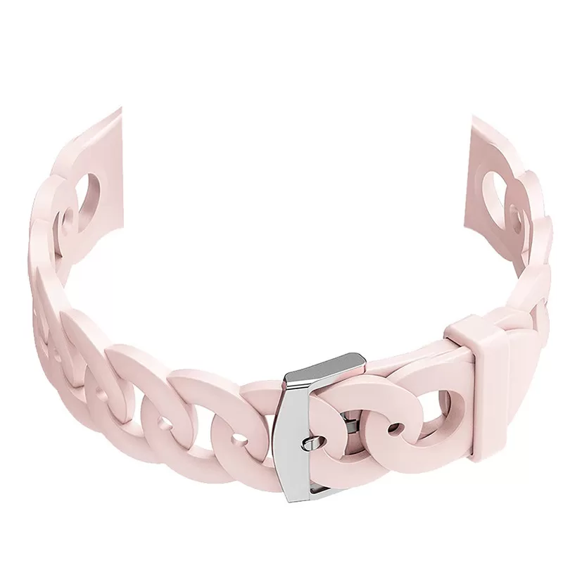 INF Rosa silikonarmband för klocka 22mm - Kompatibel med Samsung & Huawei M