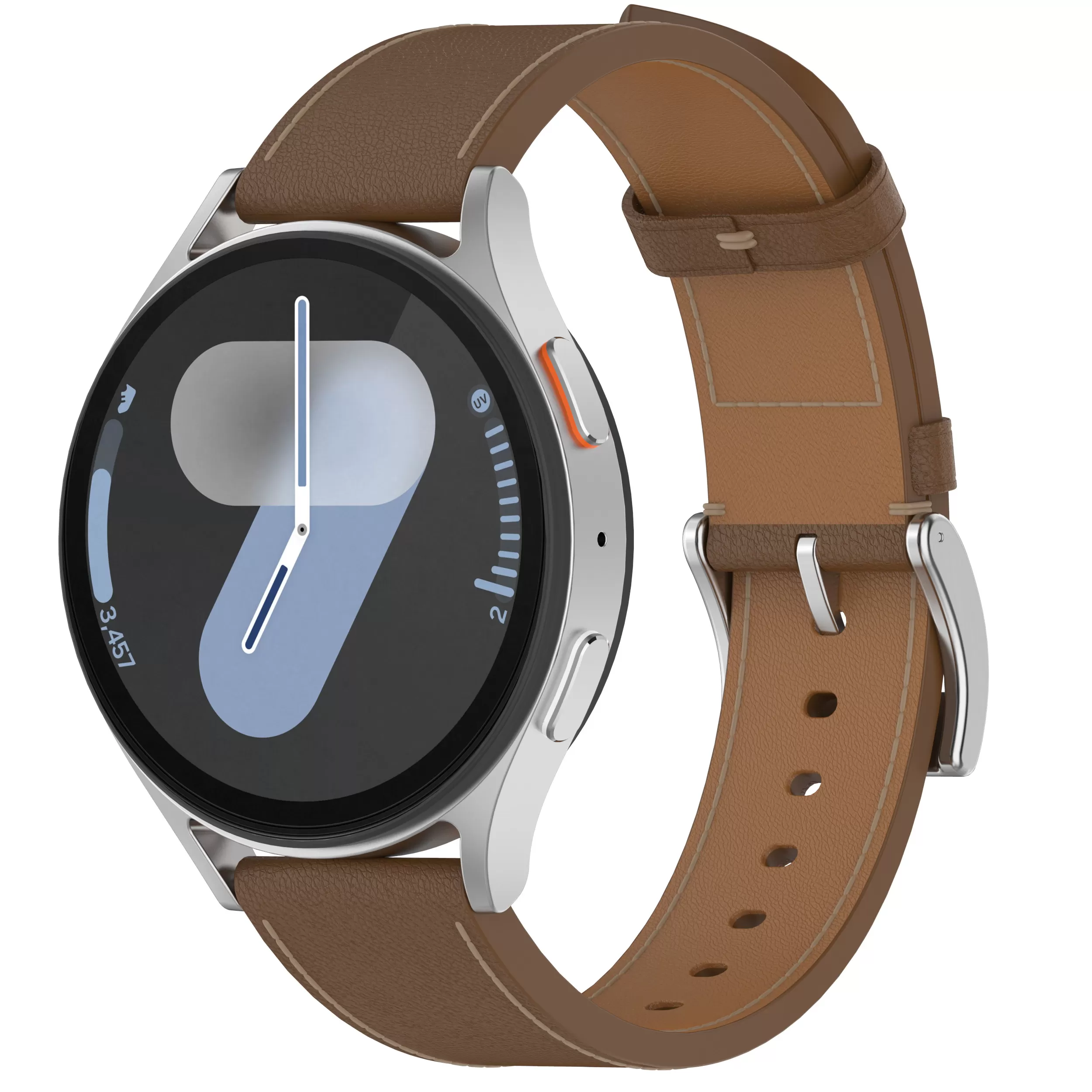 INF Armband i äkta Läder för Samsung Watch 4 5 6 7 Brun