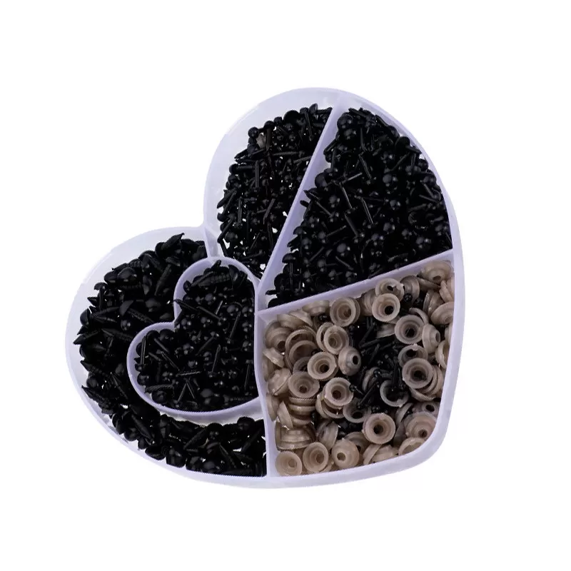 INF Färgglatt kit med dockögon och docknäsor för DIY-docktillbehör