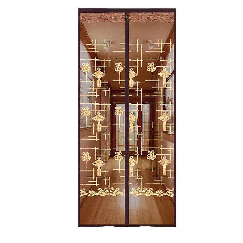 INF Magnetiskt skärmdörrgardin med broderi, 80 cm x 200 cm