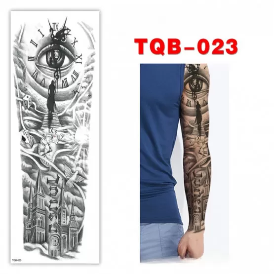 INF Tillfällig tatueringsdekal för hela armen 5