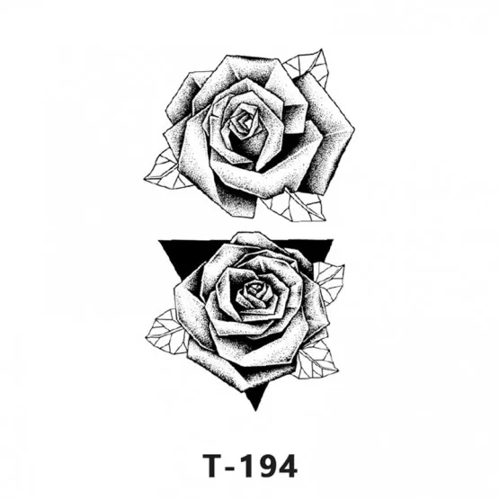 INF Tillfällig tatueringsdekal - Blommig hjortdesign (T194)