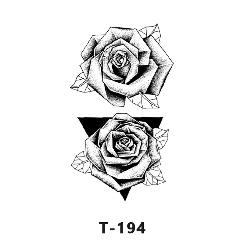 INF Tillfällig tatueringsdekal - Blommig hjortdesign (T194)