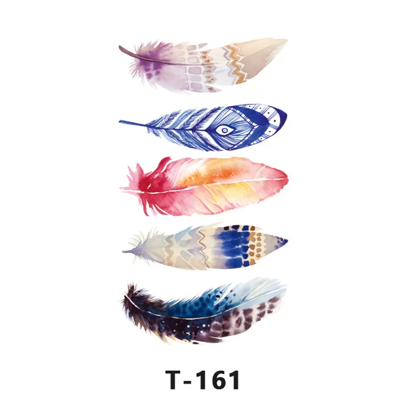 INF Tillfällig tatueringsdekal - Blommig hjortdesign (T161)