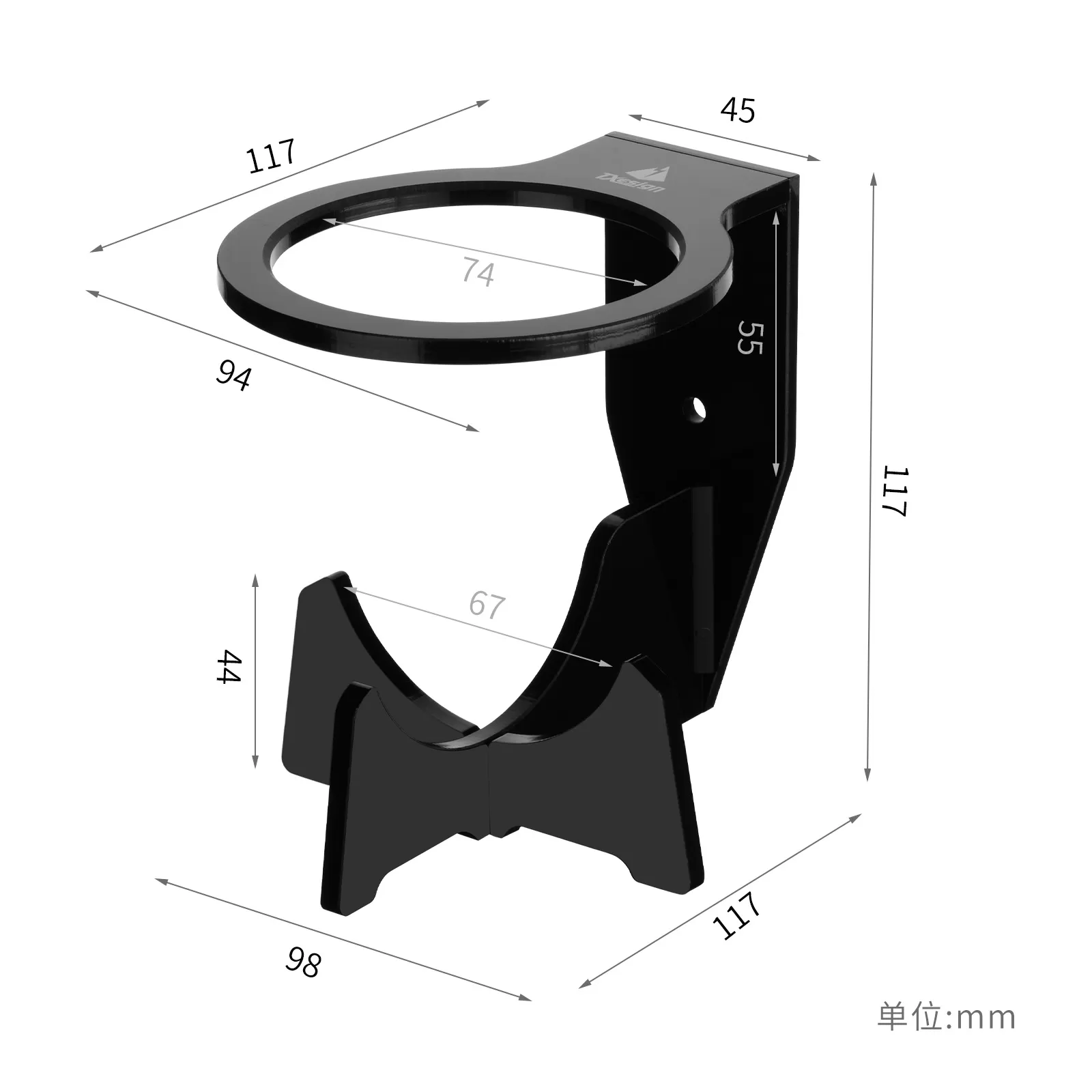 INF Beats Pill väggfäste [2024-modell] - Vertikalt akrylställ
