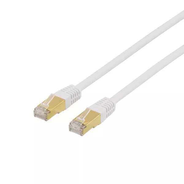 deltaco S/FTP Cat7 patch cable 5m 600MHz DeltaCertif LSZH RJ45 white