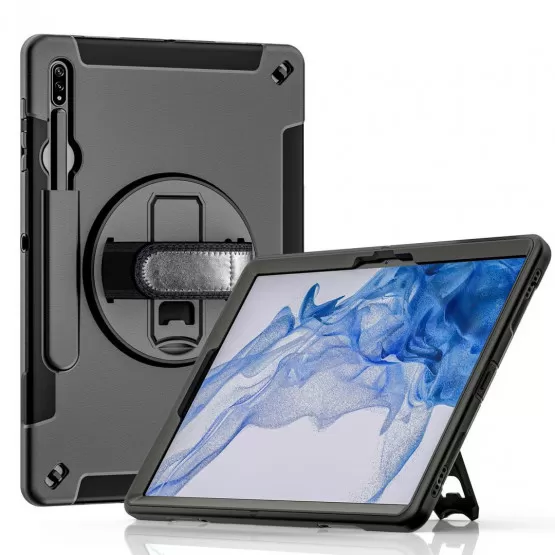 INF Plånboksfodral för Samsung S8+ SM-X800/X806 12,4 tum med pennhållare, stöttåligt och värmeavledande Modell 15