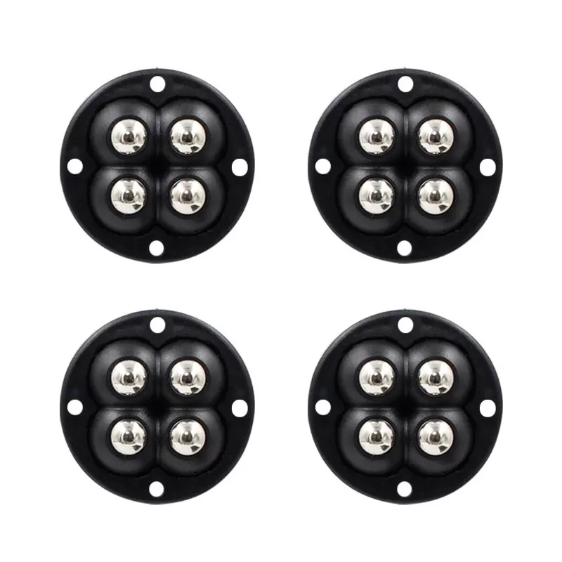 INF 20 st hjul, självhäftande länkhjul, kraftiga möbelhjul (4-pack) Svart