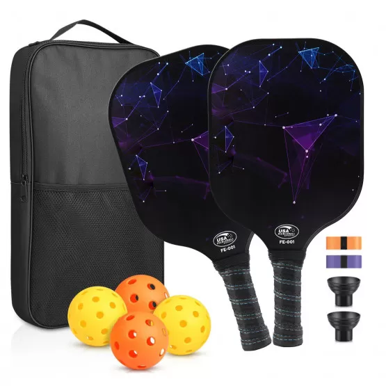 INF Pickleballset - Glasfiberracketar, Bollar & Väska 11