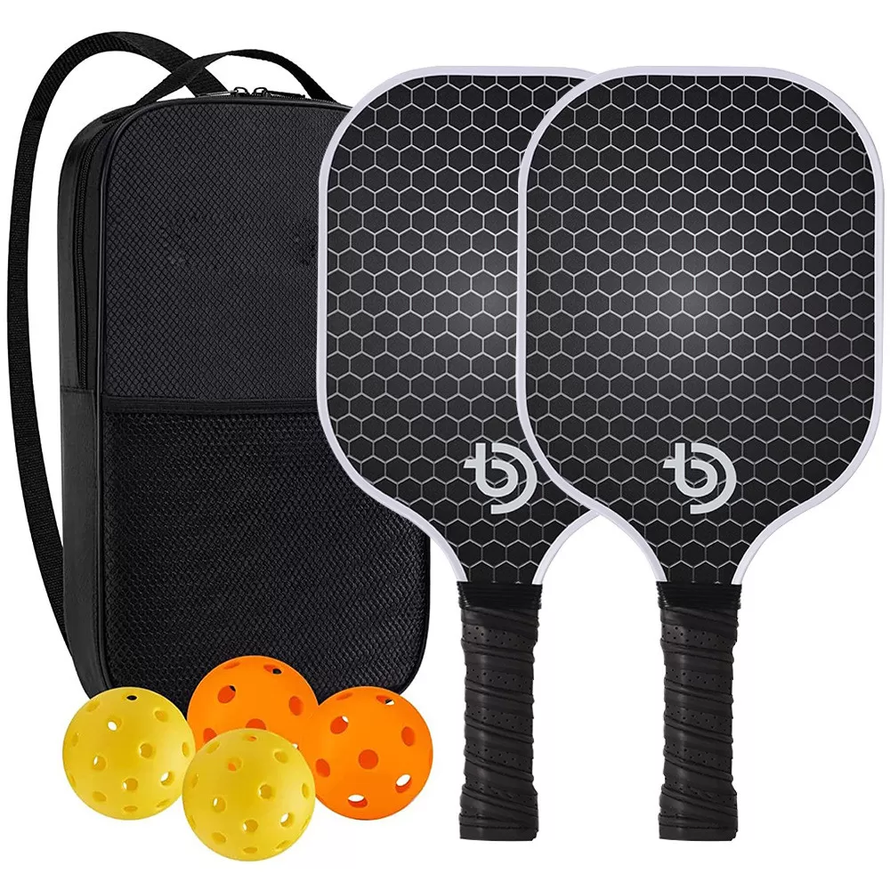 INF Pickleballset - Glasfiberracketar, Bollar & Väska 15 modell