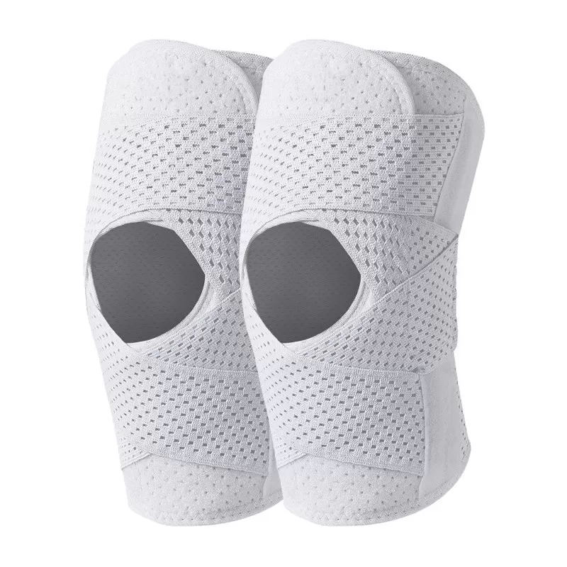 INF Knästöd för sport, patellastöd, uppgraderad vit sjätte generationen (2-pack) M