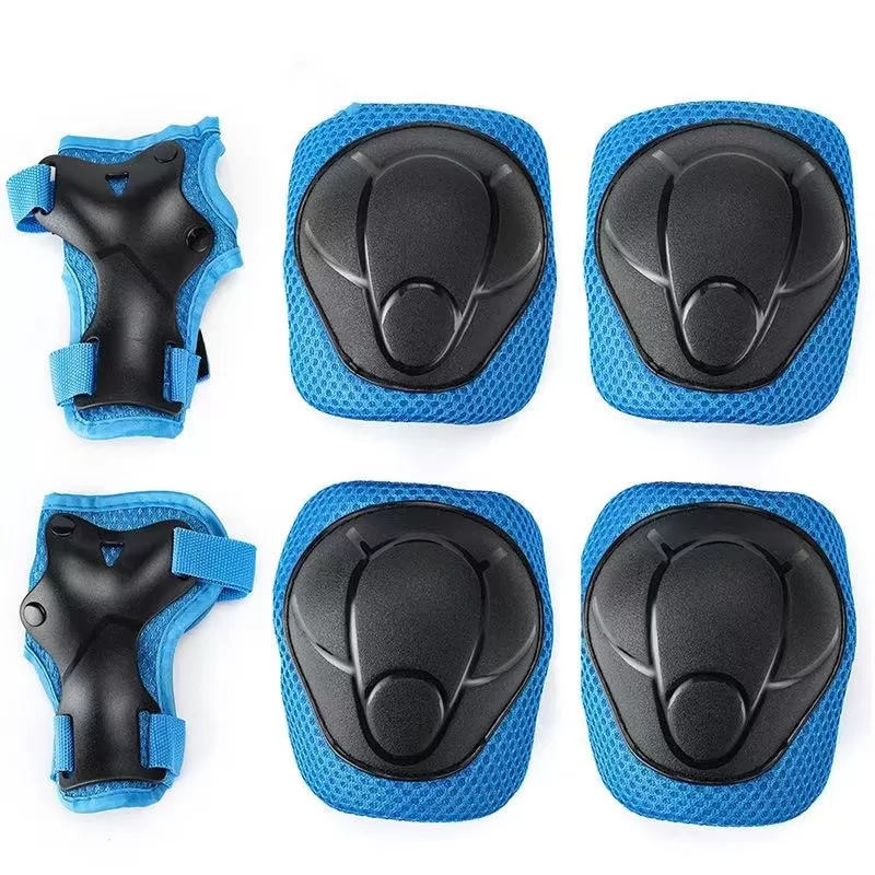 INF Skyddsutrustning för barn & vuxna - Knäskydd, Armbågsskydd, Handledsskydd Blå