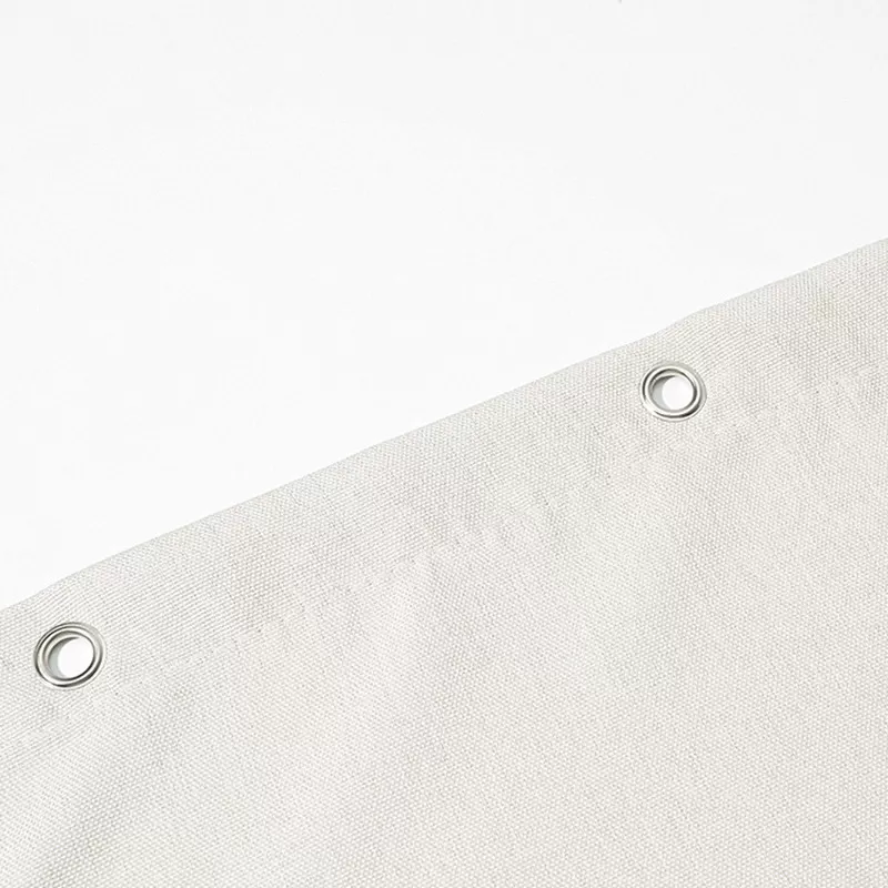 INF Naturligt linneduschdraperi - Vattentätt badrumsdraperi med krokar C