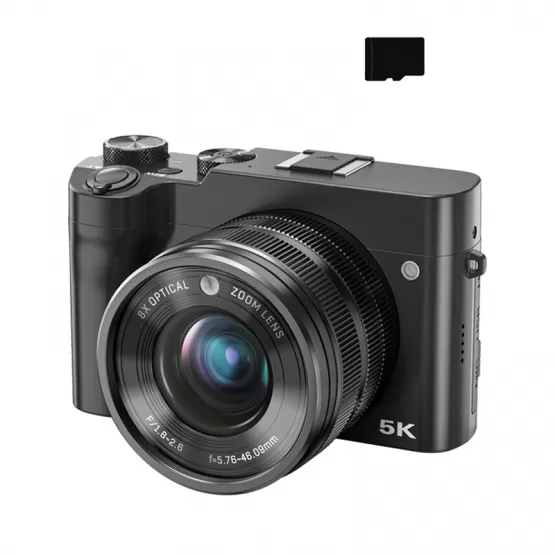 INF DC209X optisk digitalkamera med 32 GB TF-kort Svart