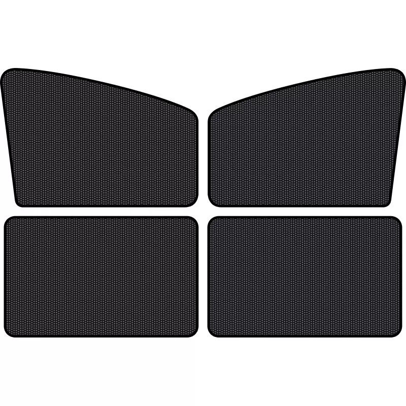 INF Solskydd Set till Bil - 4 delar (2 Fram & 2 Bak) - 5D Kolfiber, Magnetisk