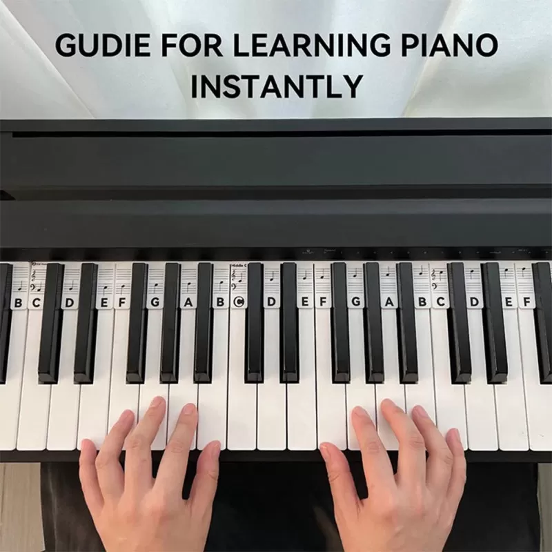 INF Avtagbara piano och keyboard etiketter 61 tangenter Flerfärgad