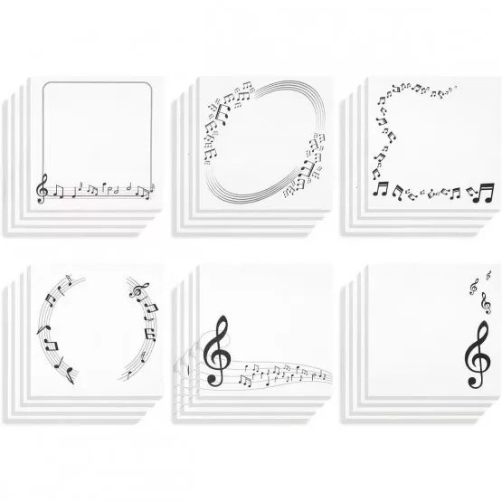 INF Självhäftande lappar med musiknoter - Piano Keyboard Design