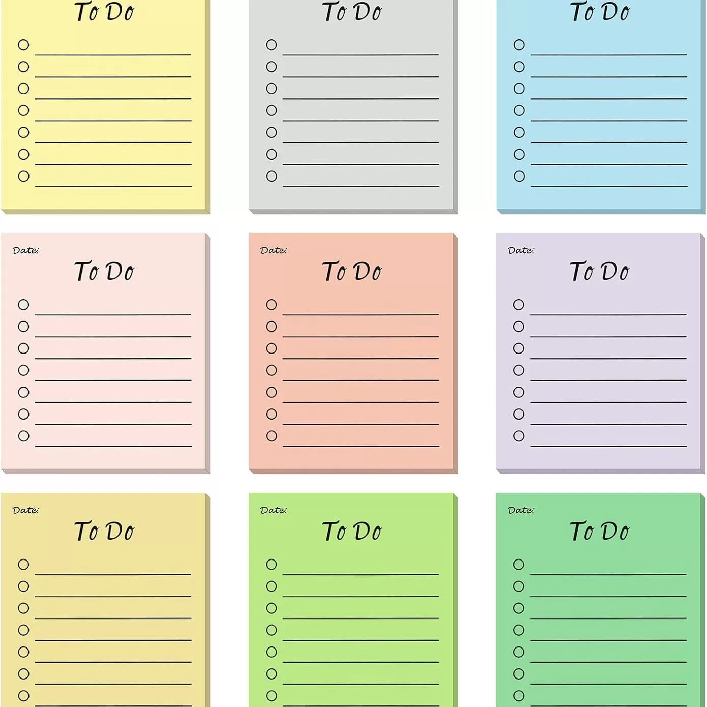 INF Morandi Color Mini Anteckningsblock, Bärbar Memo Pad, Självhäftande Anteckningar för Kontor, Skola och Hem