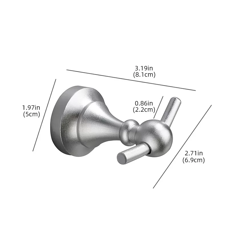 INF Tunga badrumskrokar i rostfritt stål (2-pack) Silver