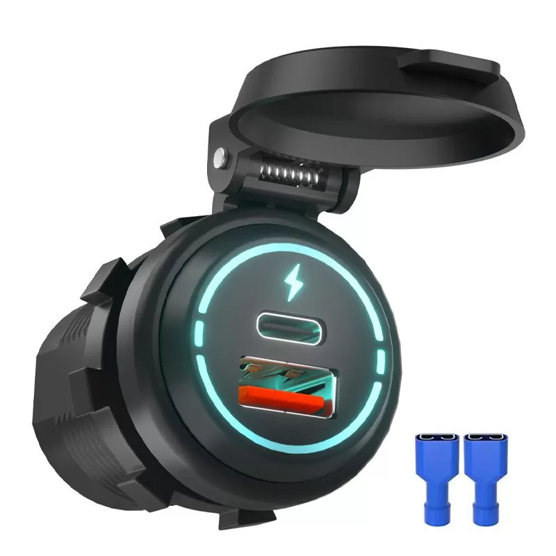 INF Billaddare 12V/24V QC3.0 med Skyddslock
