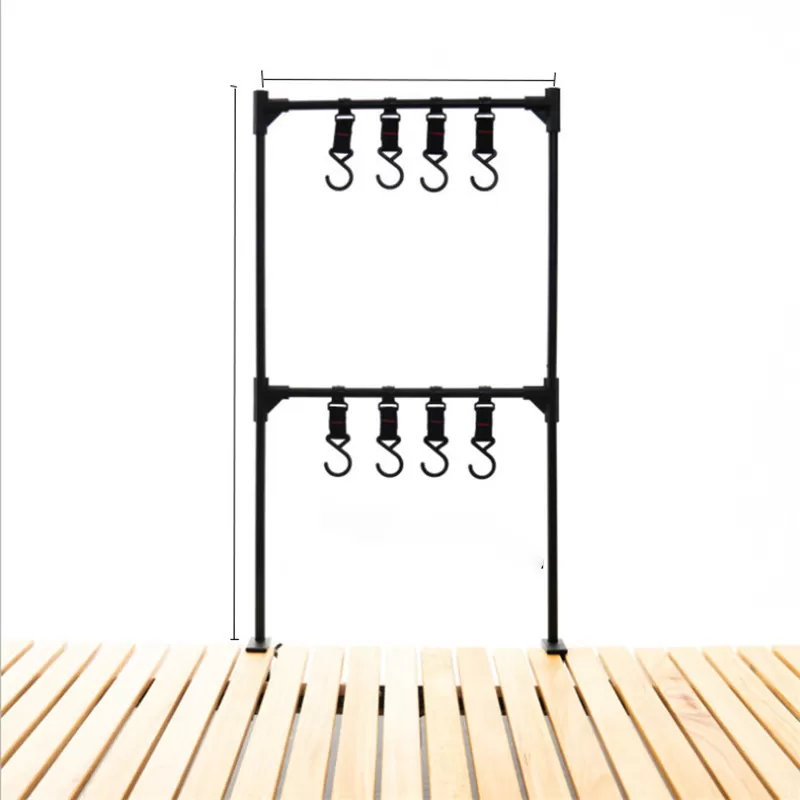 INF Camping Lampa Stativ - Dubbel Lager Hylla: Aluminiumlegering Utomhus Förvaringsställ D