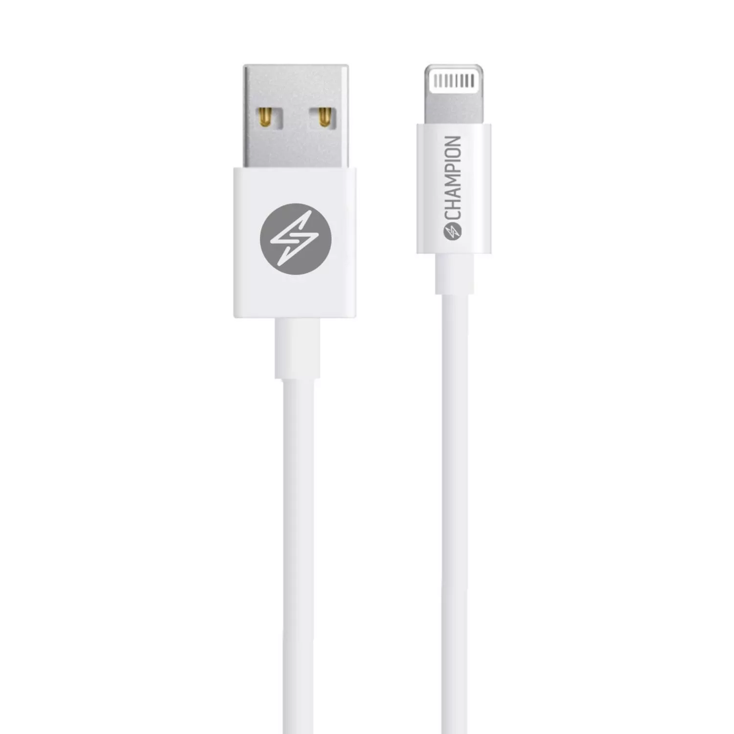 Champion USB-A till Lightning Kabel 1m Vit