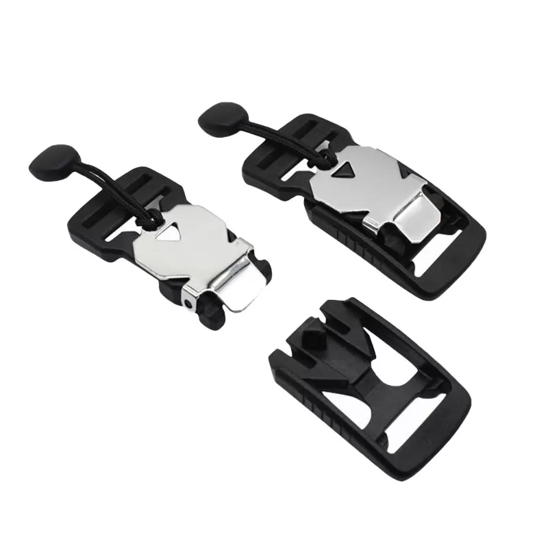 INF 2-pack Magnetiska Spännen Silver - Snabbfäste för Väskor och Utrustning Modell 6