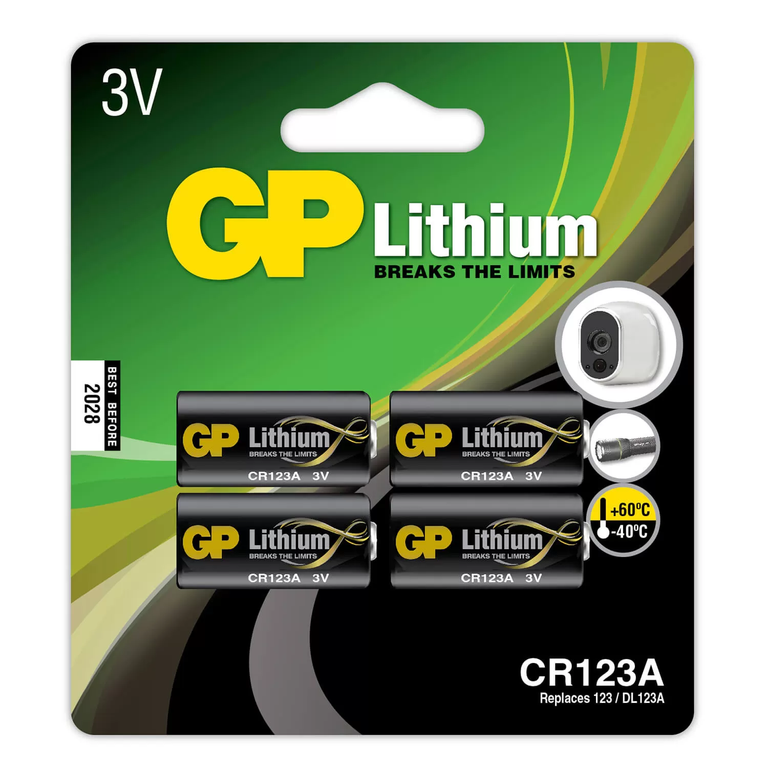 GP Batteri Lithium Pro 123A 4-Pack