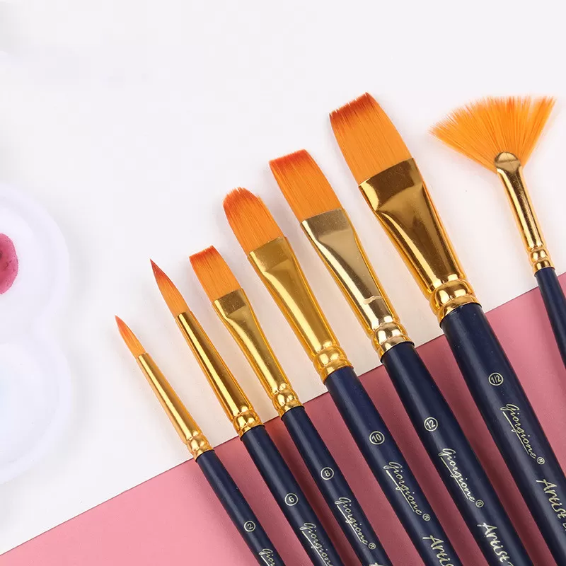 INF Målarpenselset för akvarell, akryl och oljemålning - 6 delar Modell 3